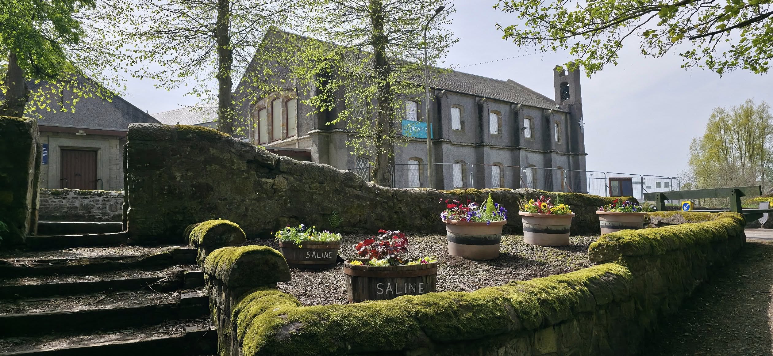 View of church from Saline Glen